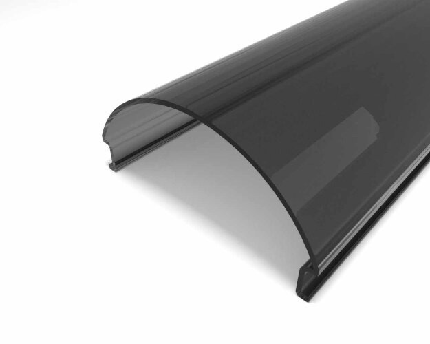 Рассеиватель поликарбонатный для профиля радиальный LC-LRM-BL36-2R чёрный - фото