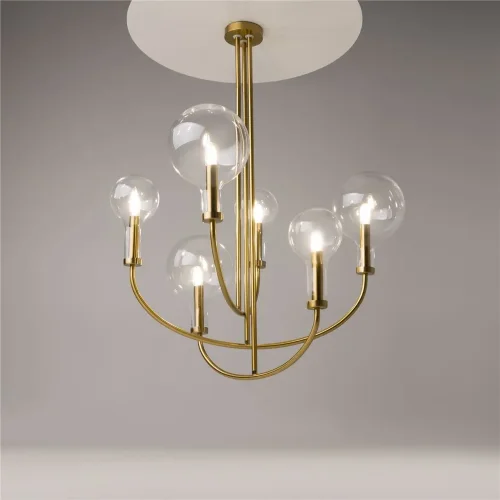 Подвесной светильник Status E14х6 (Латунь) - фото 8