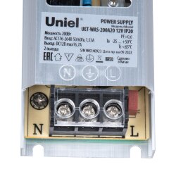 UET-WAS-200A20 12V IP20 Блок питания ультратонкий, 200Вт, Металлический корпус, TM Uniel
