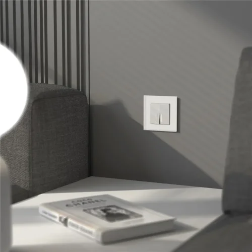 Рамка из стекла на 1 пост Senso белый soft-touch W0013101 - фото 2