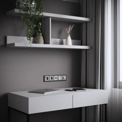 Розетка с заземлением, шторками и USB тип A+C (серебряный матовый) W1171765 - фото 6