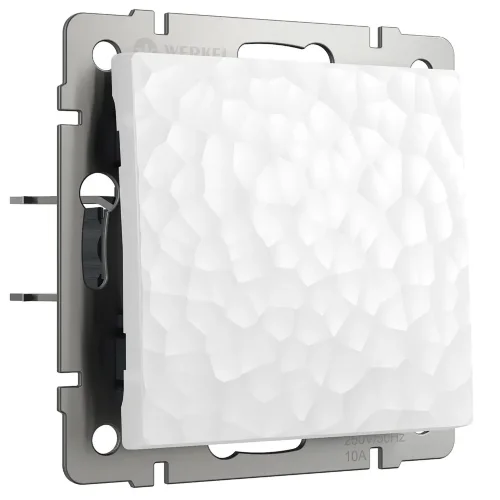 Выключатель одноклавишный проходной (Hammer белый) W1212001 - фото