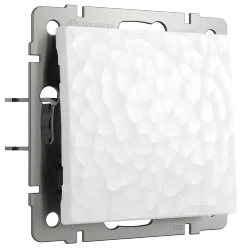 Выключатель одноклавишный проходной (Hammer белый) W1212001