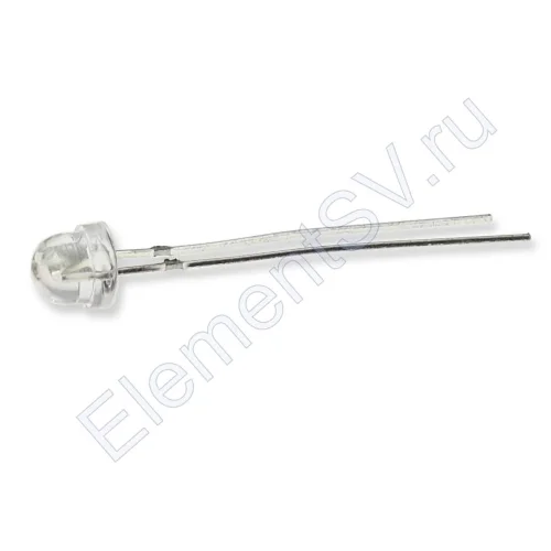 Светодиод ICL-4,8mm LE58 (yellow, 300-400 mcd, 120deg., clear) - фото.