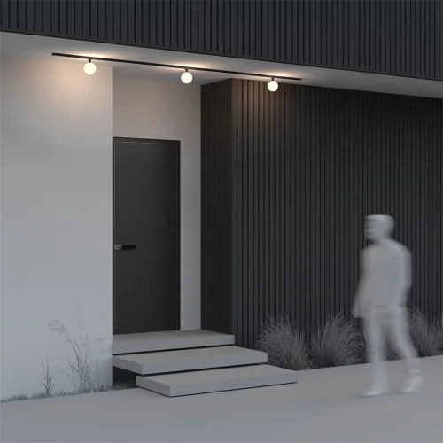 Уличный трековый светильник Luna Elasity IP 3000К 9Вт 120° черный (Черный) - фото 4