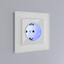 Рамка из стекла на 1 пост Favorit белый матовый W0011105