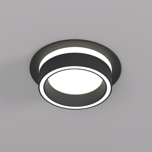 DK2100-BK Встраиваемый светильник NIKO, IP 20, до 15 Вт, GX53, LED, черный, акрил, алюминий.