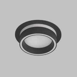 Встраиваемый светильник NIKO, IP 20, до 15 Вт, GX53, LED, черный, акрил, алюминий, Denkirs DK2100-BK