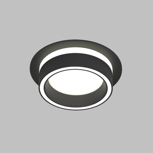 DK2100-BK Встраиваемый светильник NIKO, IP 20, до 15 Вт, GX53, LED, черный, акрил, алюминий.