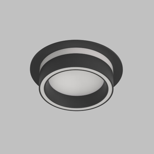 DK2100-BK Встраиваемый светильник NIKO, IP 20, до 15 Вт, GX53, LED, черный, акрил, алюминий. Фото 2