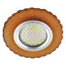 DLS-L140 GU5.3 GLASSY-GOLD Светильник декоративный встраиваемый, серия Luciole, Без лампы, цоколь GU5.3, Доп, светодиодная подсветка 3Вт, Стекло, Зеркальный-светло-желтый - фото 5