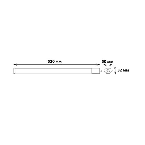 ULT-V45-18W-4000K IP65 WHITE Светильник светодиодный линейный, Белый свет 4000K, Корпус белый - фото 12