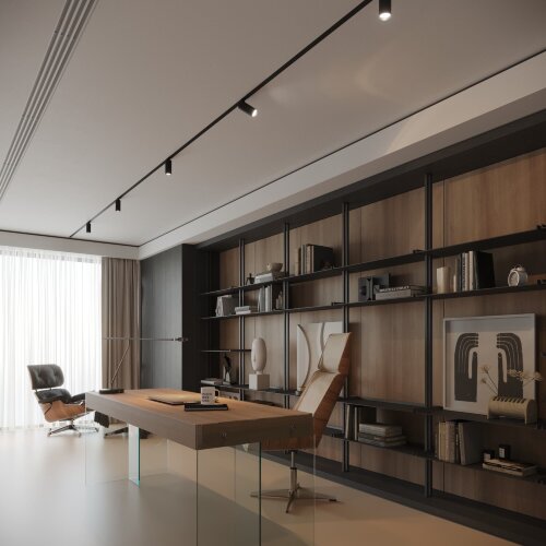 Slim Magnetic Трековый поворотный светильник R01 6W 4200K черный - Фото 5