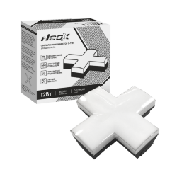 Светильник-коннектор X-тип для ДБО-ALFA 12Вт 230В 4000К черный IP40 NEOX