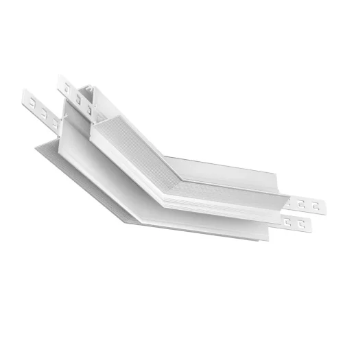 Коннектор угловой 135° Exility встраиваемый под ГКЛ 9,5мм, белый (Белый) - фото