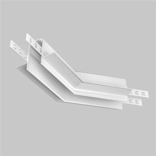 Коннектор угловой 135° Exility встраиваемый под ГКЛ 9,5мм, белый (Белый) - фото 5