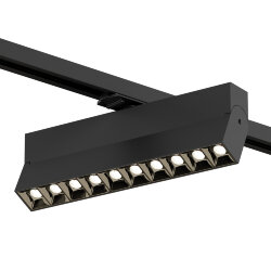 Поворотный однофазный трековый светильник EDDER со светодиодом L271mm 220V 20W 30° 3000K IP20 черный алюминий, Denkirs DK6636-BK