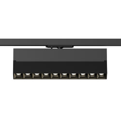 Поворотный однофазный трековый светильник EDDER со светодиодом L271mm 220V 20W 30° 3000K IP20 черный алюминий, Denkirs DK6636-BK