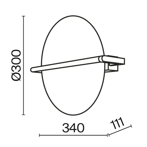 Настенный светильник (бра) Mira 3000К 14Вт (Черный) - фото 11