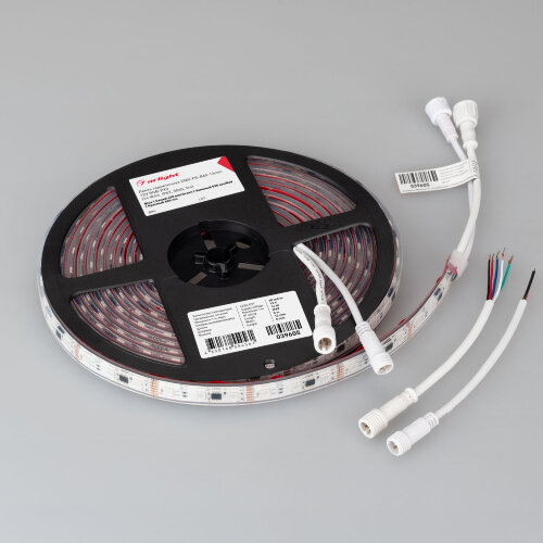 Светодиодная лента герметичная DMX-PS-B60-12mm 12V RGB-PX3 (14 W/m, IP67, 5060, 5m) (Arlight) - фото 2