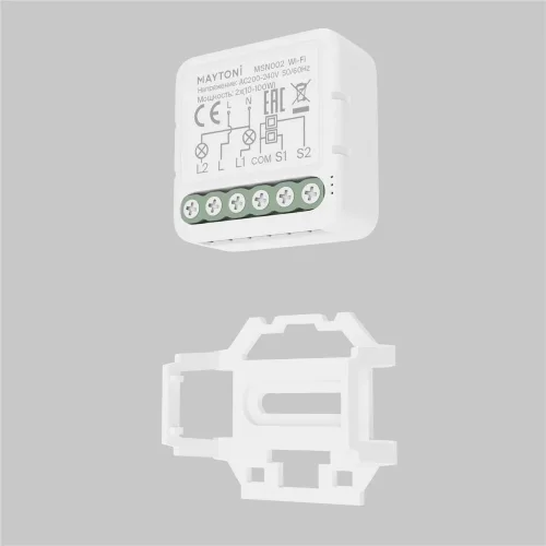 Wi-Fi выключатель двухканальный (без нуля) MSN002 (Белый) - фото 3