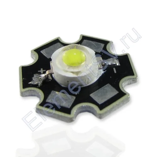 Мощный светодиод 1W star (100Lm, Warm White) - фото.