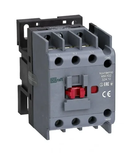 Контактор КМ-102 3п 32А кат. 230В AC 1НО AC-3 AC-4 DEKraft 22005DEK - фото