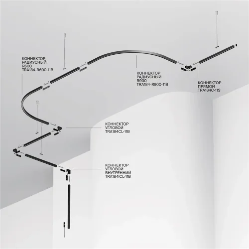 Шинопровод накладной 2м Levity (Черный) TRX184-112B-1 - фото 8