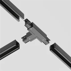 Коннектор Т-образный левый Trinity черный (Черный)
