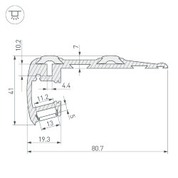 Профиль STEP-2000 ANOD (Arlight, Алюминий)
