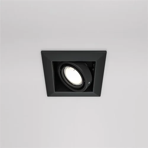 Встраиваемый светильник Металл Модерн / Metal Modern 1*GU10 10 Вт (Черный) DL008-2-01-B - фото 2