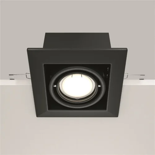Встраиваемый светильник Металл Модерн / Metal Modern 1*GU10 10 Вт (Черный) DL008-2-01-B - фото 4