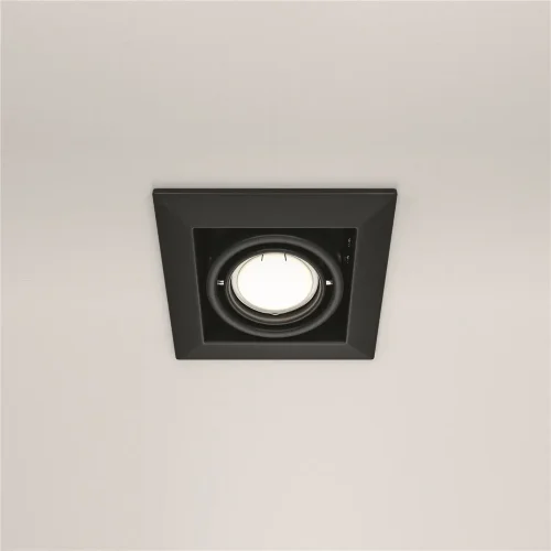 Встраиваемый светильник Металл Модерн / Metal Modern 1*GU10 10 Вт (Черный) DL008-2-01-B - фото 5