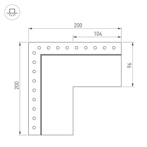 Угол SL-LINIA55-FANTOM-EDGE внешний (Arlight, Металл) - фото 4