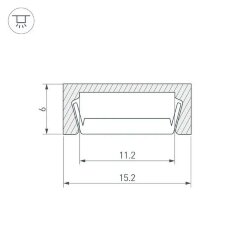 Профиль U-15 Anod (с экраном) — 2000мм