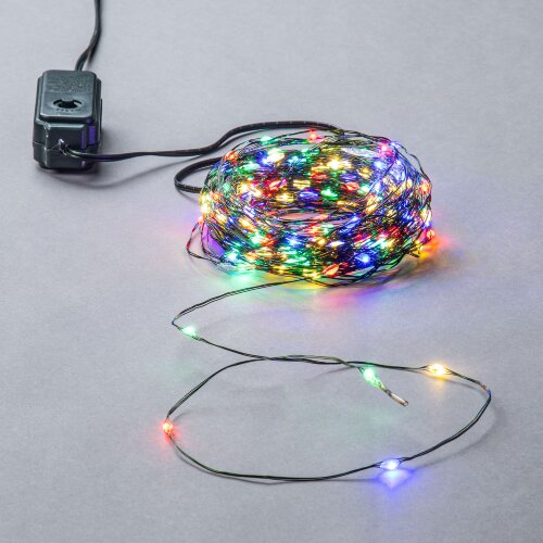 ULD-S10000-1000-DGA MULTI IP20 DEW Гирлянда светодиодная Роса, 100м, 1000 светодиодов, Разноцветный свет, Провод зеленый - фото 7