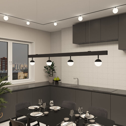 DK8051-BK Рассеивающий светильник SMART MOON 5W DIM 3000K-6000K, ?130мм, черный, акрил. Фото 6