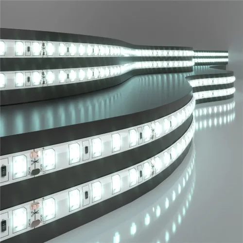 Светодиодная лента 24 В 9,6 Вт/м 120 Led/м 2835 IP65, холодный белый 6500K, 5 м Лента светодиодная 24V 9,6W 120Led 2835 IP65 холодный белый, 5м - фото