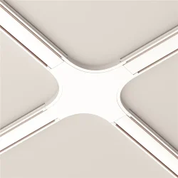 Коннектор питания X-образный Radity белый (Белый)