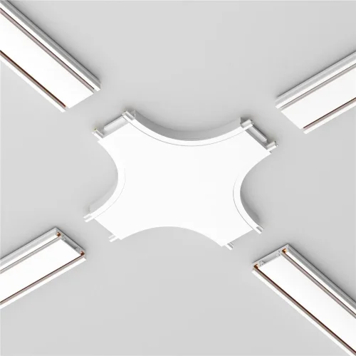 Коннектор питания X-образный Radity белый (Белый) - фото 6