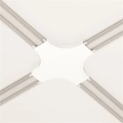 Коннектор питания X-образный Radity белый (Белый)