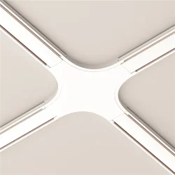 Коннектор питания X-образный Radity белый (Белый) TRA084CX-11W