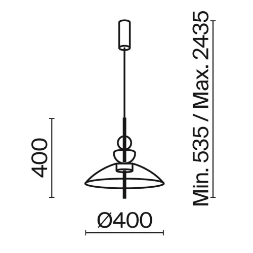 Подвесной светильник Bangkok 3000К 12Вт (Черный) - фото 2