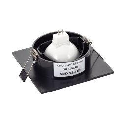 Встраиваемый светильник, IP 20, 10 Вт, GU5.3, LED, черный, пластик, Denkirs DK3021-BK