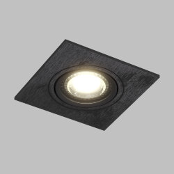 Встраиваемый светильник, IP 20, 10 Вт, GU5.3, LED, черный, пластик, Denkirs DK3021-BK
