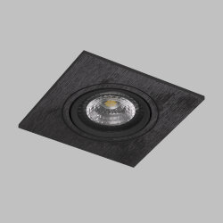 Встраиваемый светильник, IP 20, 10 Вт, GU5.3, LED, черный, пластик, Denkirs DK3021-BK