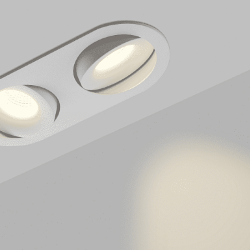 Корпус светильника встраиваемый наклонно-поворотный, круглый, серия COMBO 2, Белый, IP20, COMBO-2R2-WH 004160