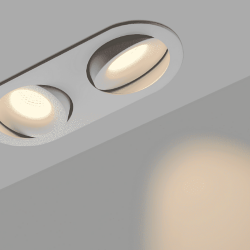 'Корпус светильника встраиваемый  наклонно-поворотный, круглый, серия COMBO 2, Белый, IP20, COMBO-2R2-WH 004160