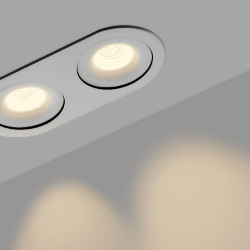 'Корпус светильника встраиваемый  наклонно-поворотный, круглый, серия COMBO 2, Белый, IP20, COMBO-2R2-WH 004160