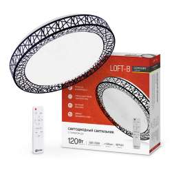 Светильник светодиодный COMFORT LOFT-B 120Вт 230В 3000-6500K 9600Лм 500x100мм с пультом ДУ IN HOME